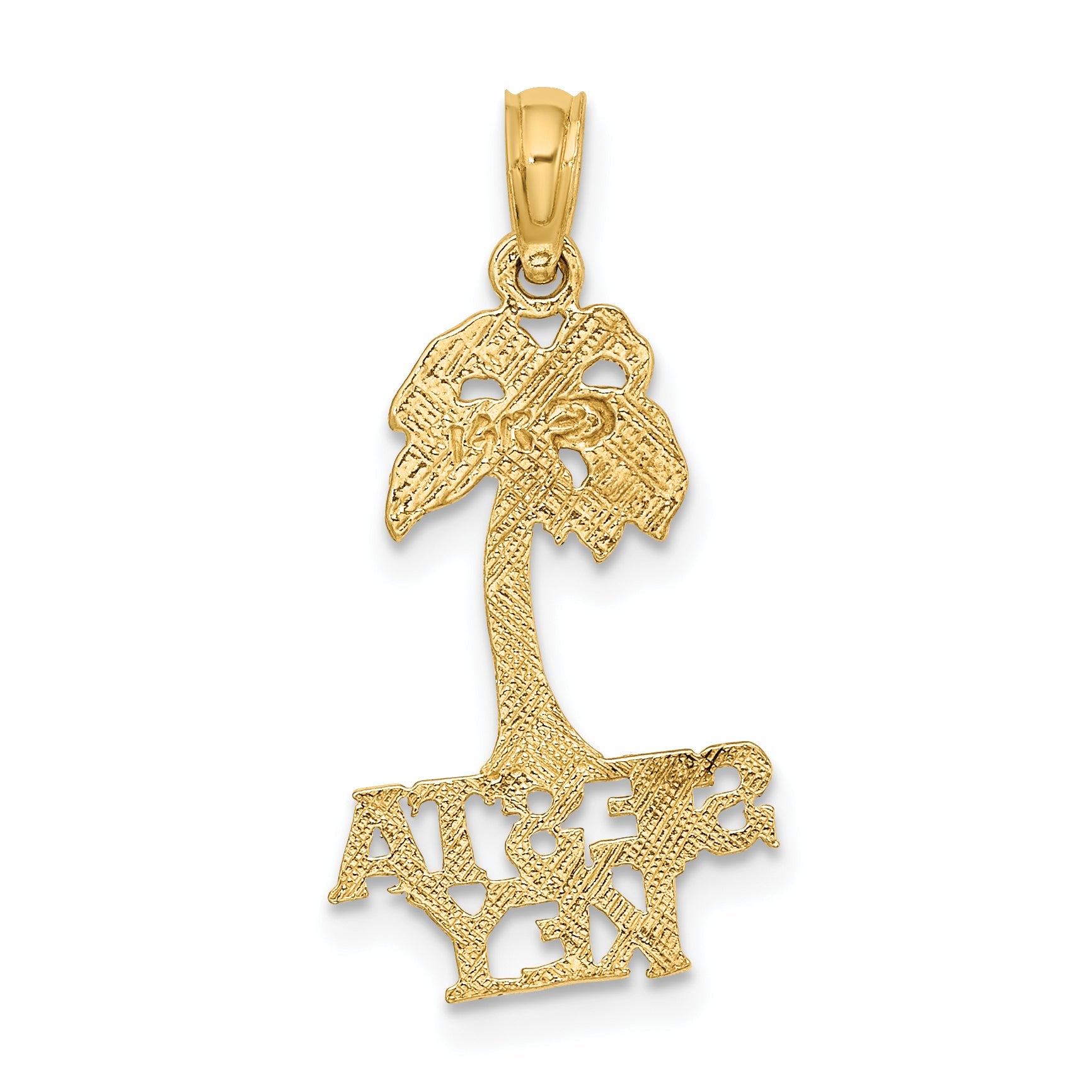 14K Yellow Gold Siesta Key Palm Tree Charm