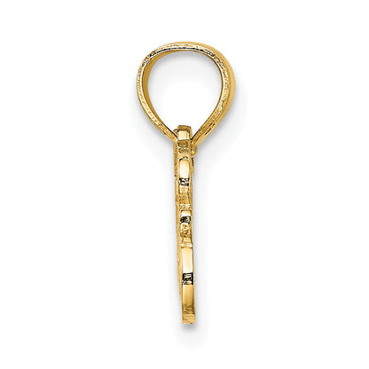 14K Yellow Gold Love Jesus Script Charm