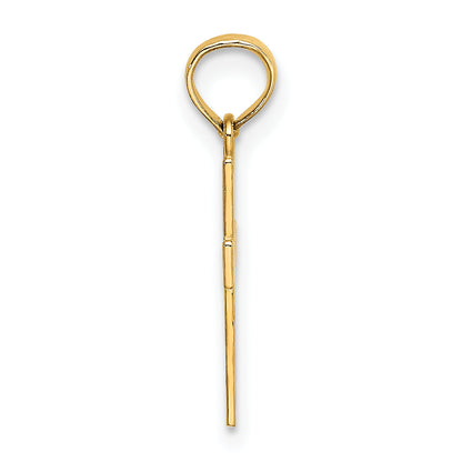 14K Yellow Gold Small Textured Cross Charm