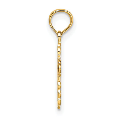 14K Yellow Gold Mini Eastern Orthodox Cross Charm