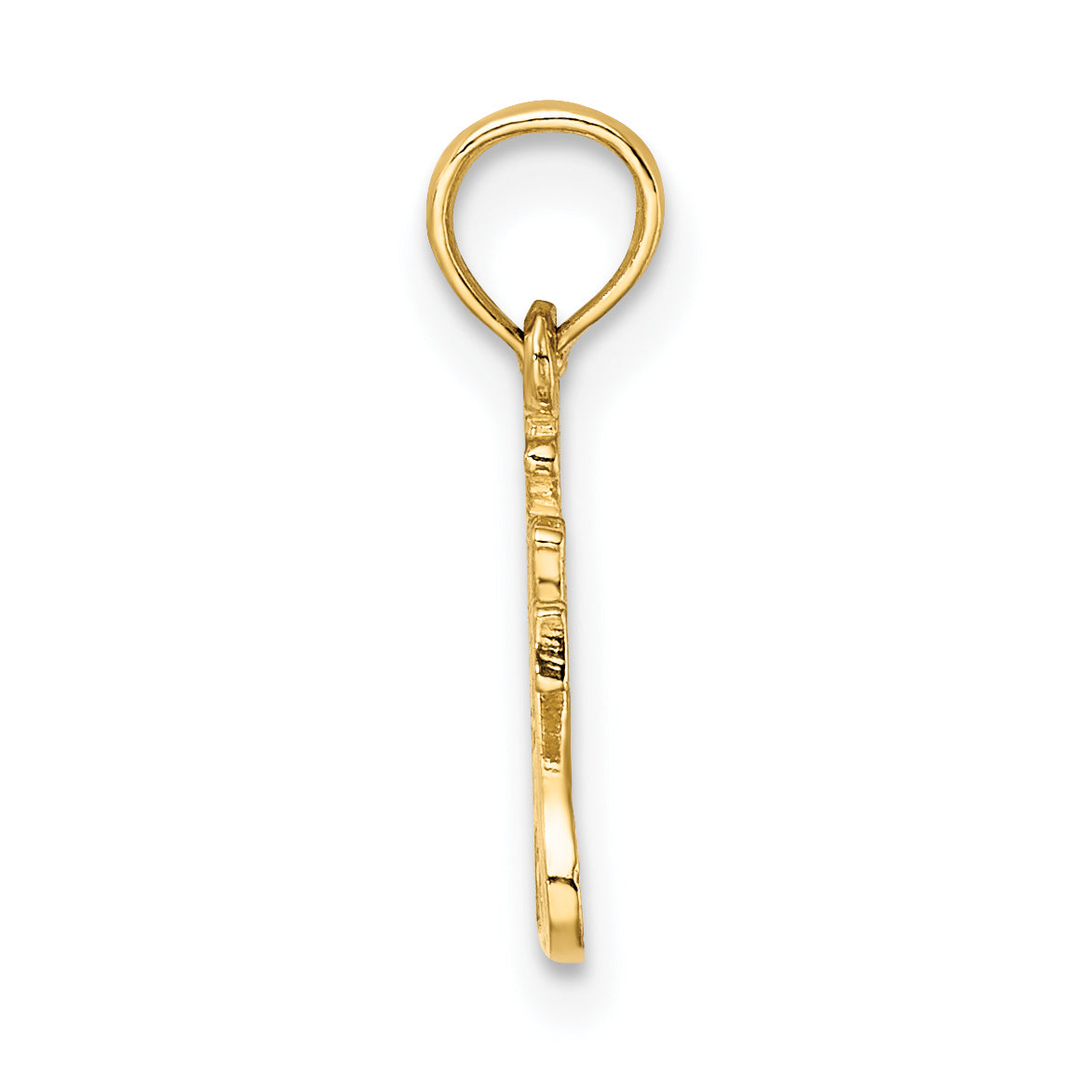 14K Yellow Gold Polished And Engraved Try Jesus Charm