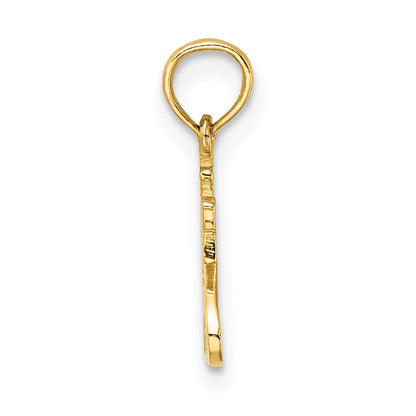 14K Yellow Gold Polished And Engraved Try Jesus Charm