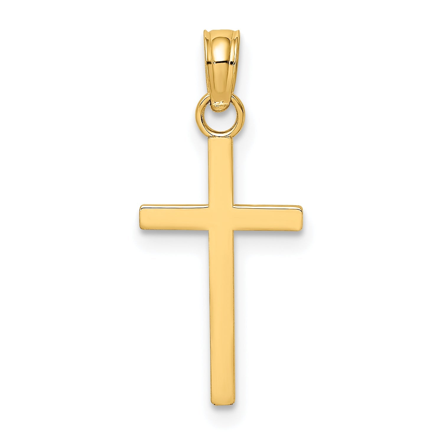 14K Yellow Gold Polished Small Cross Charm