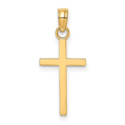 14K Yellow Gold Polished Small Cross Charm