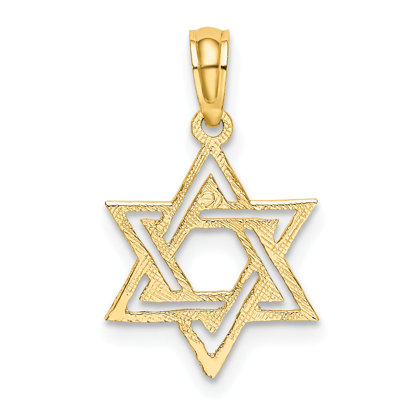 14K Yellow Gold Polished Star Of David Charm