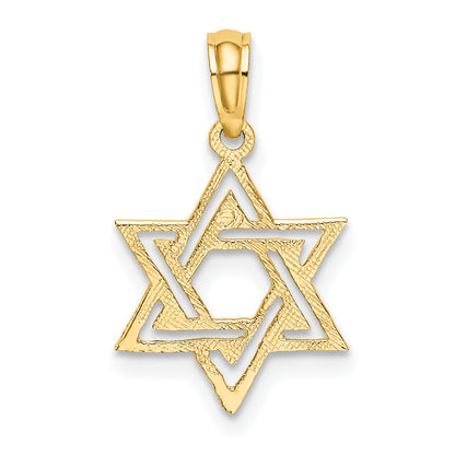 14K Yellow Gold Polished Star Of David Charm