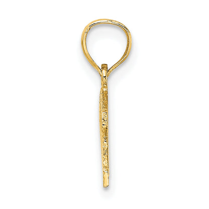 14K Yellow Gold Wwjd Ichthus Charm