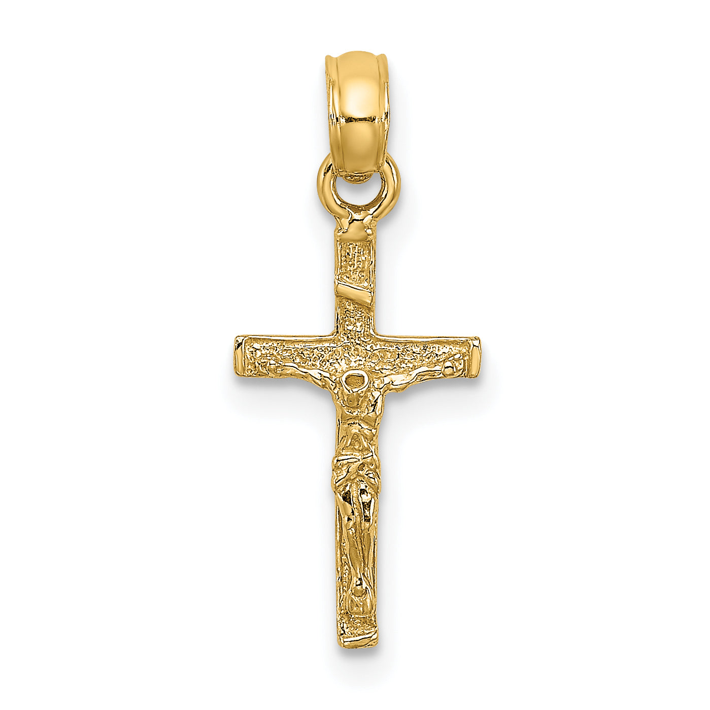 14K Yellow Gold Mini Crucifix Charm