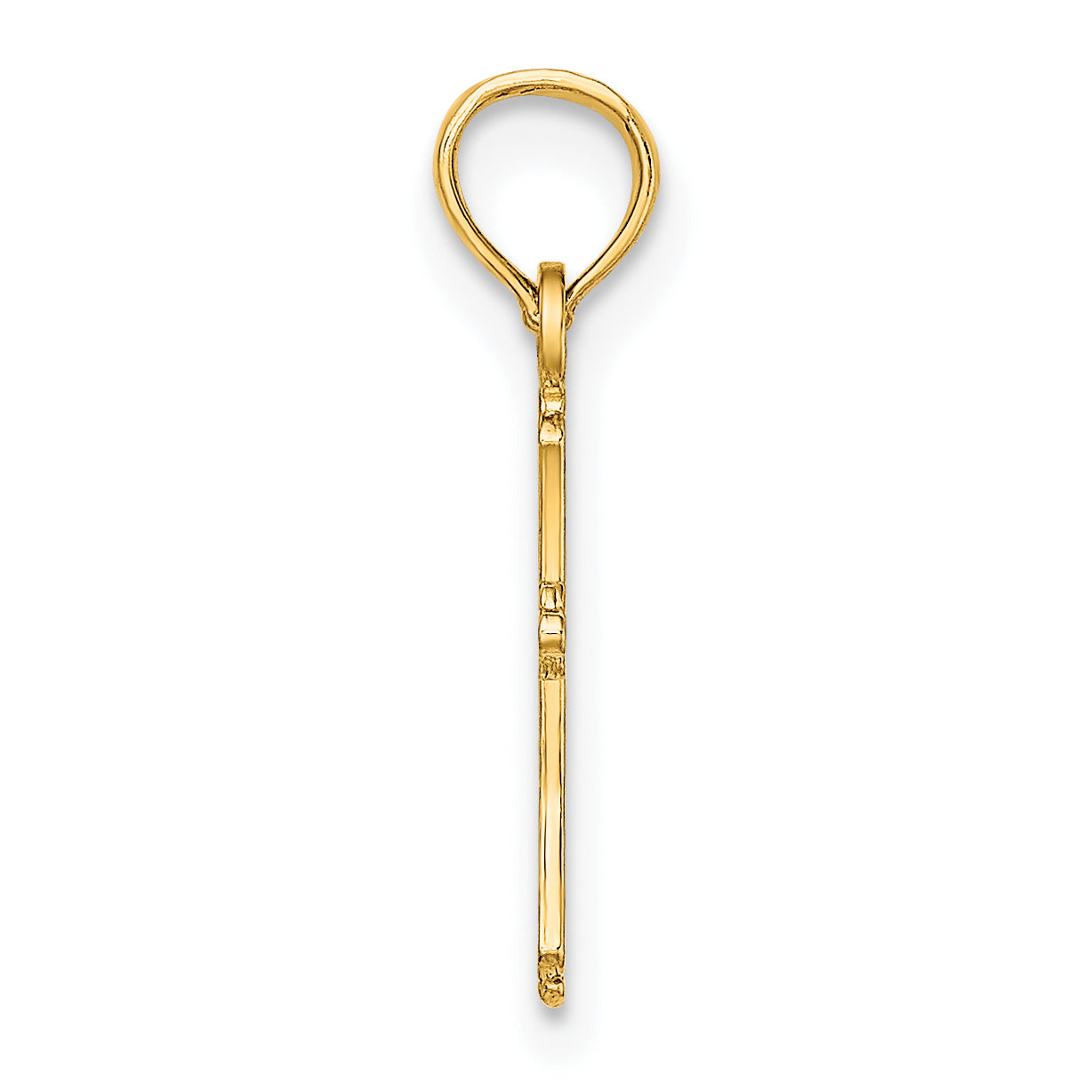 14K Yellow Gold Textured Mini Cross Charm