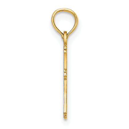 14K Yellow Gold Textured Mini Cross Charm