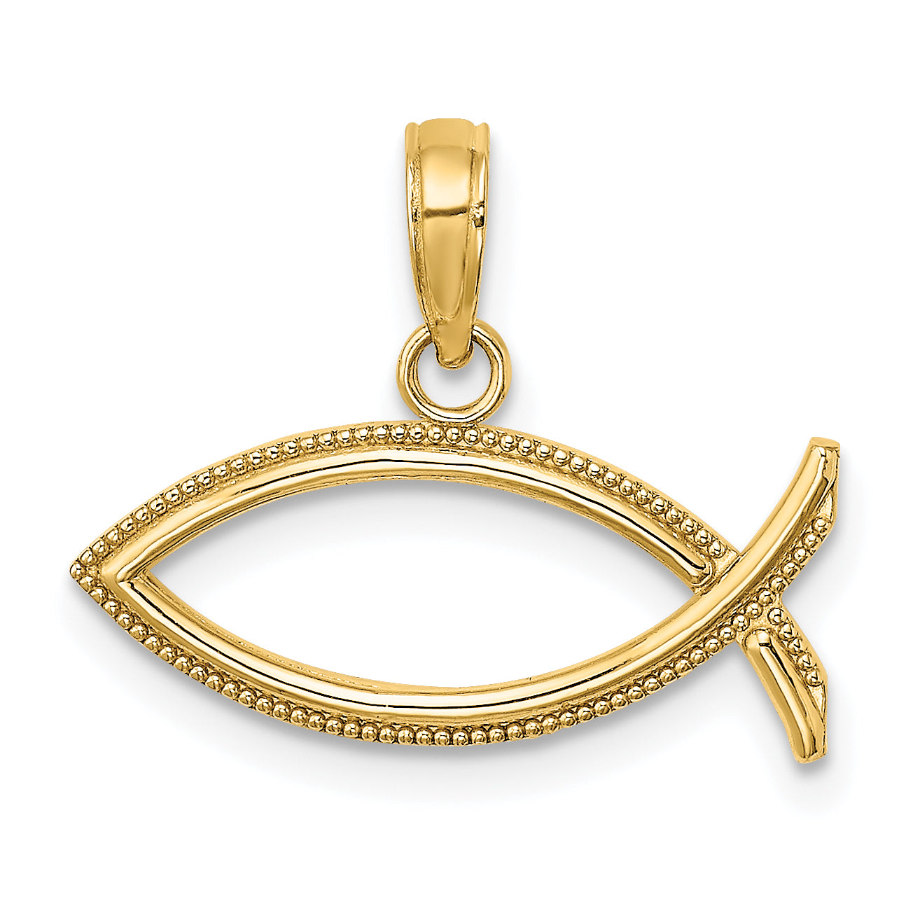 14K Yellow Gold Ichthus Charm