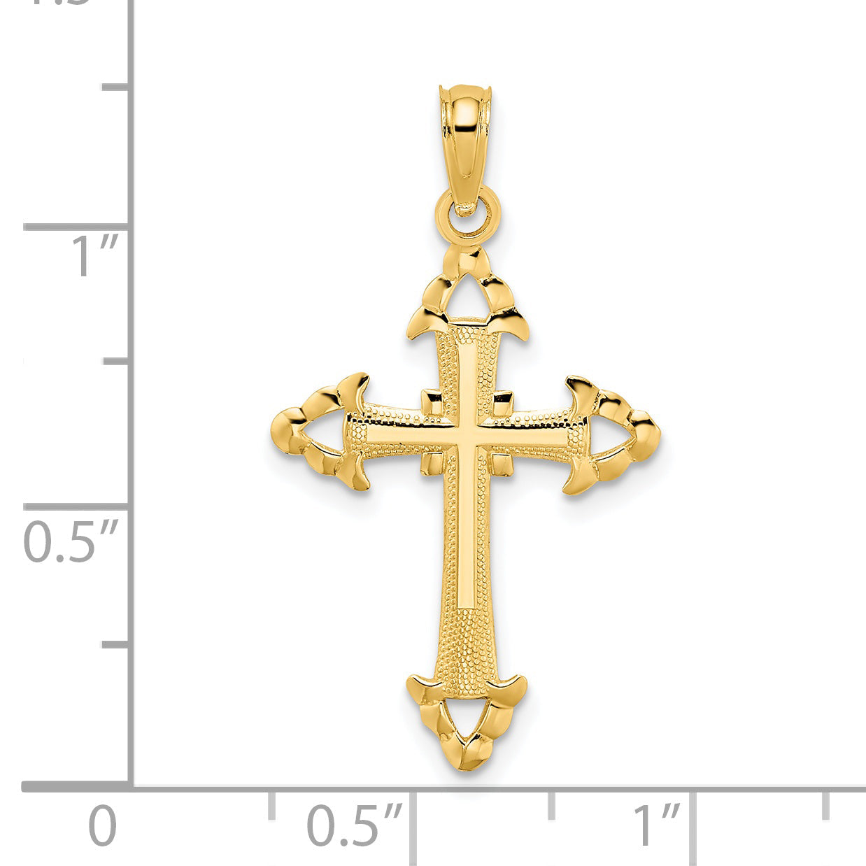 14K Yellow Gold D/C With Arrow Cross Charm
