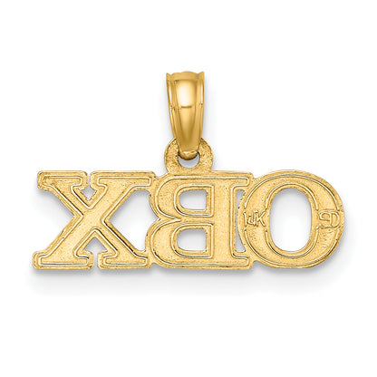 14K Yellow Gold Polished Obx Charm
