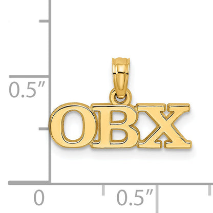 14K Yellow Gold Polished Obx Charm