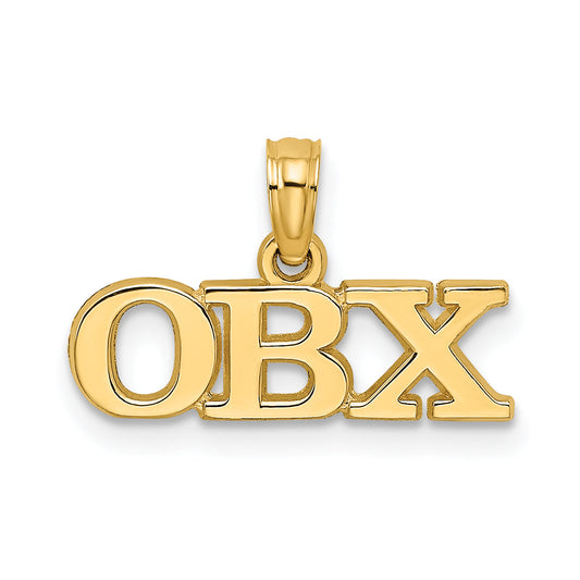14K Yellow Gold Polished Obx Charm