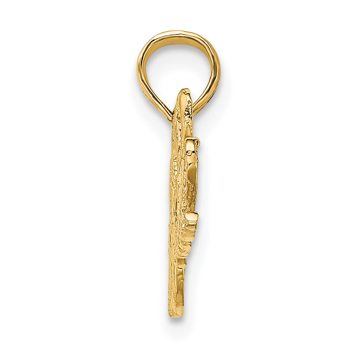 14K Yellow Gold I Heart Volleyball Charm