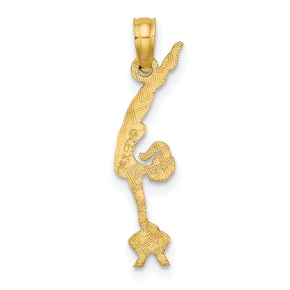 14K Yellow Gold Gymnastics Charm