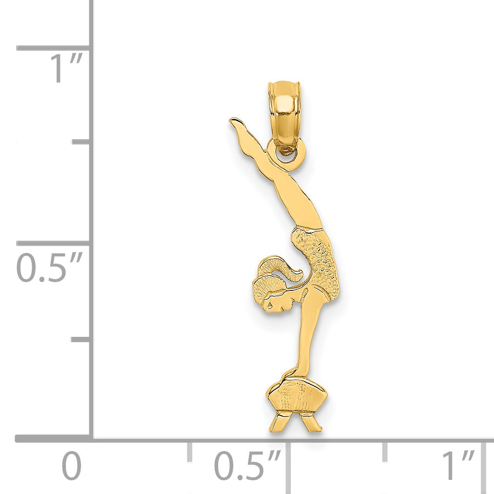 14K Yellow Gold Gymnastics Charm