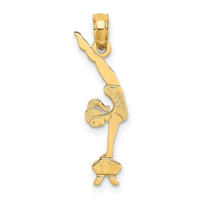 14K Yellow Gold Gymnastics Charm