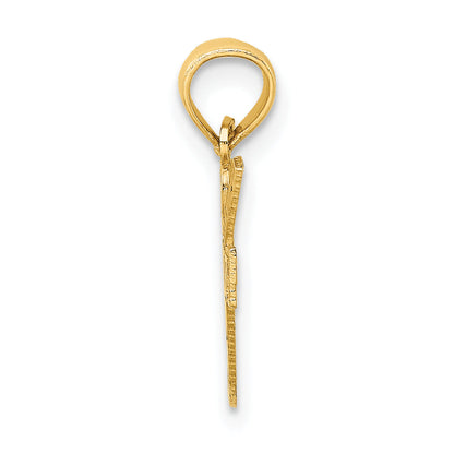 14K Yellow Gold I Heart Golf Club And Ball Charm