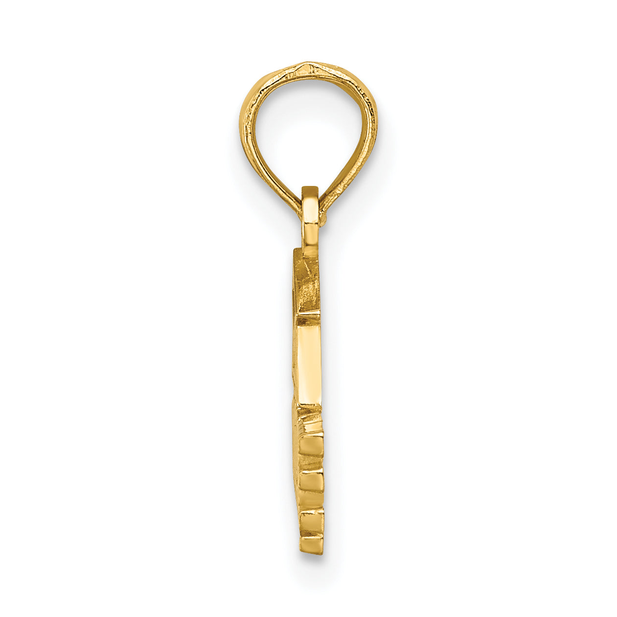 14K Yellow Gold Polished Graduate Under Cap Charm