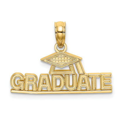 14K Yellow Gold Polished Graduate Under Cap Charm
