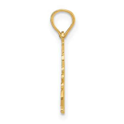 14K Yellow Gold Polished I Heart Lake Tahoe Charm