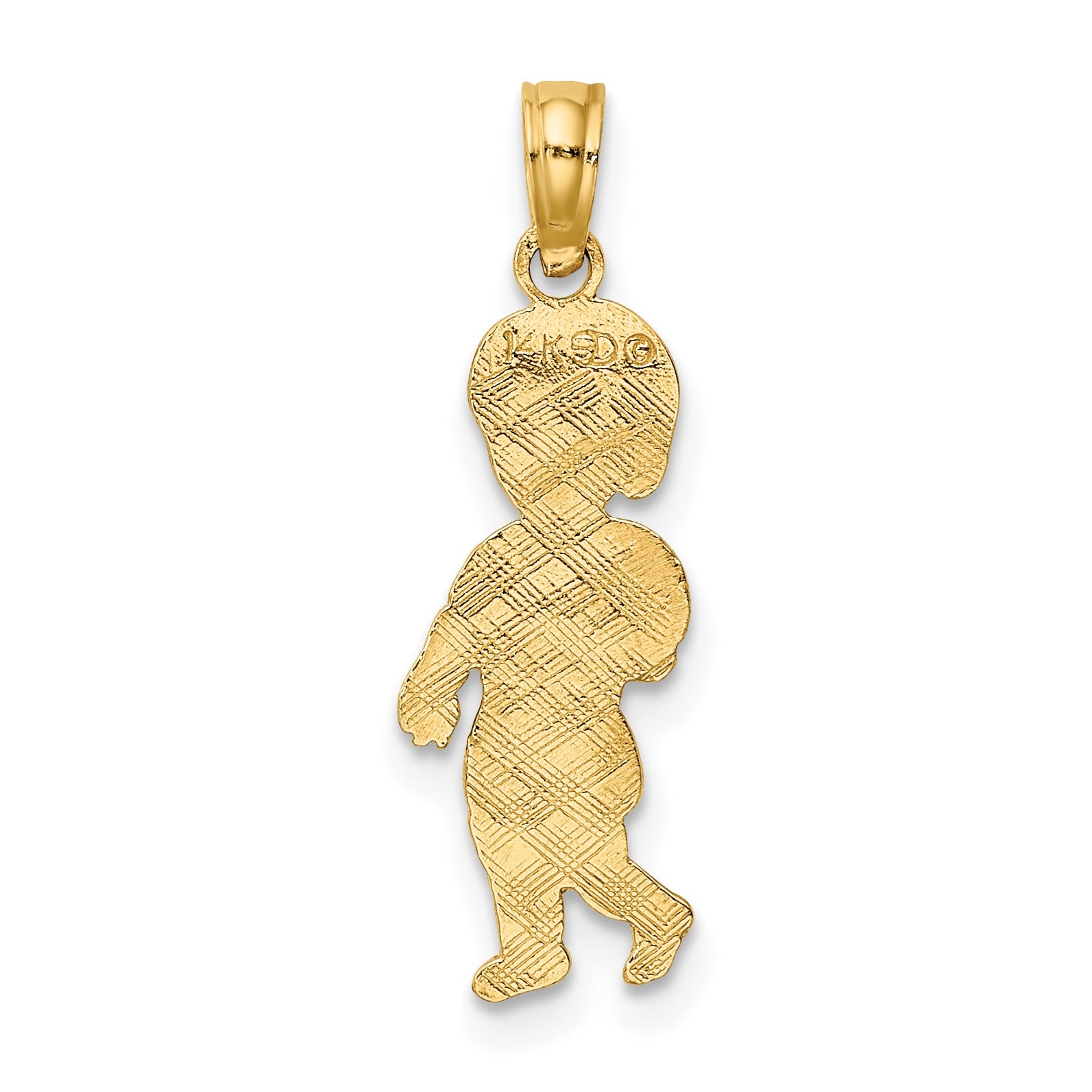 14K Yellow Gold Little Boy Walking Charm