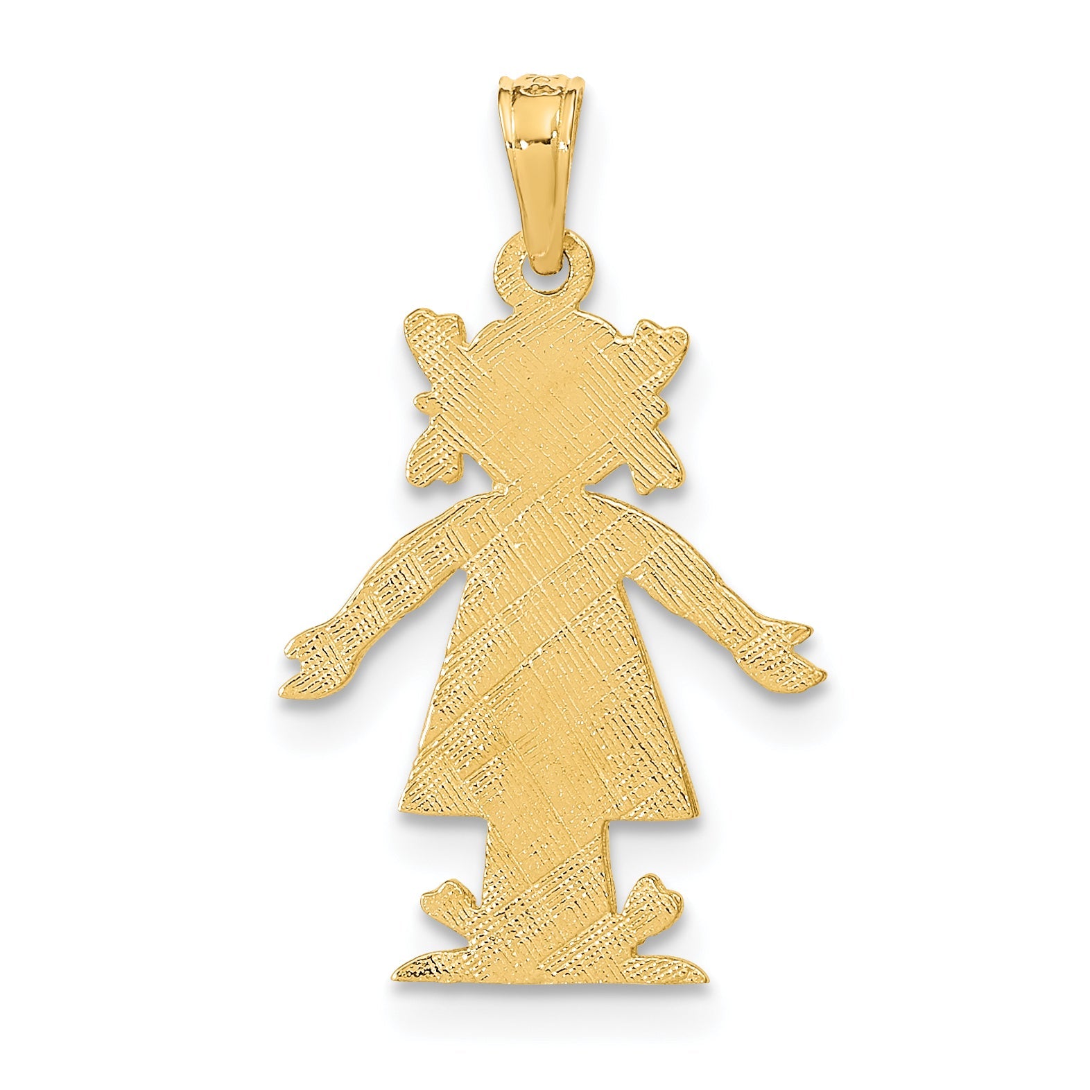 14K Yellow Gold Girl Charm