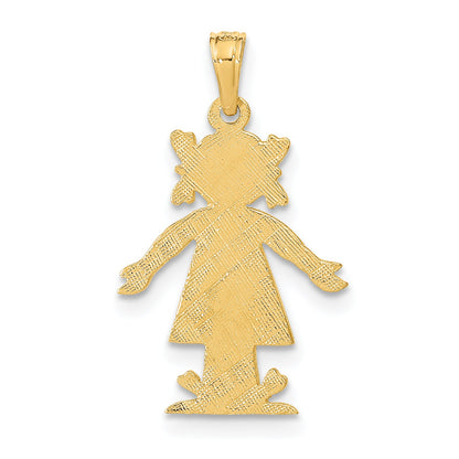 14K Yellow Gold Girl Charm
