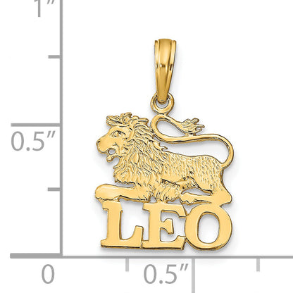 14K Yellow Gold Leo Zodiac Charm