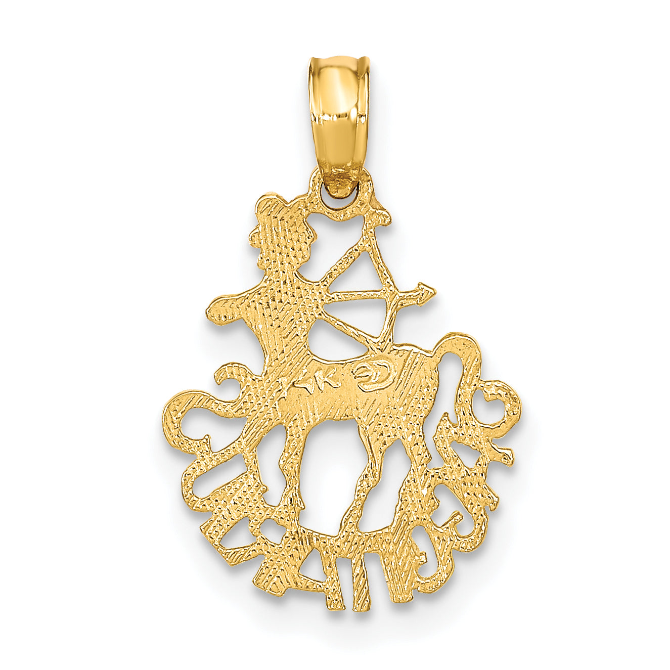 14K Yellow Gold Sagittarius Zodiac Charm