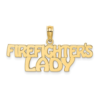 14K Yellow Gold Firefighter'S Lady Charm