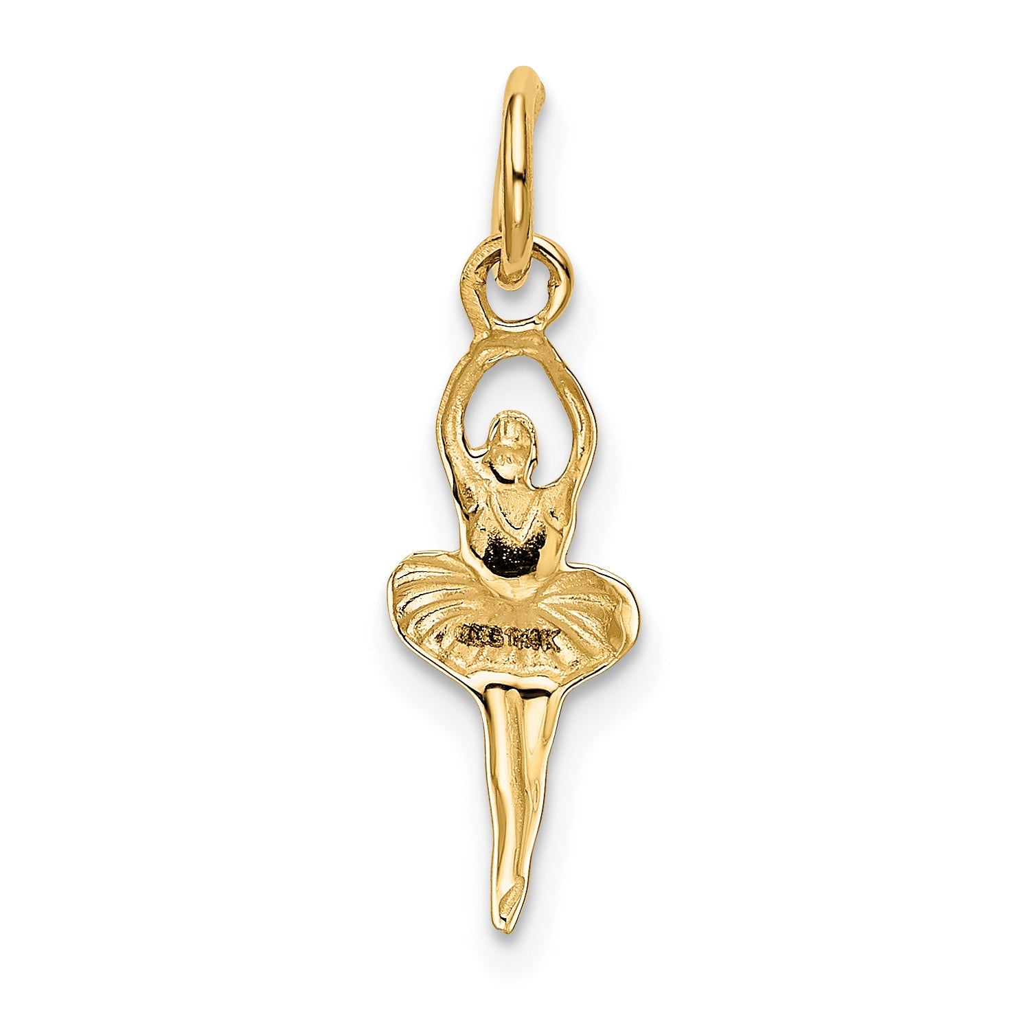 14K Yellow Gold Polished Ballerina Charm