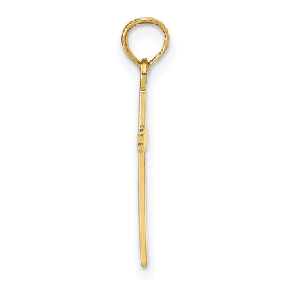 14K Yellow Gold Polished Cross Pendant