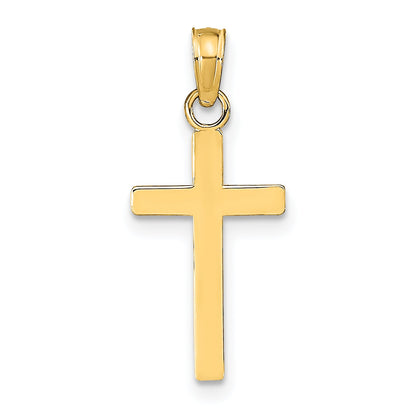 14K Yellow Gold Polished Cross Pendant