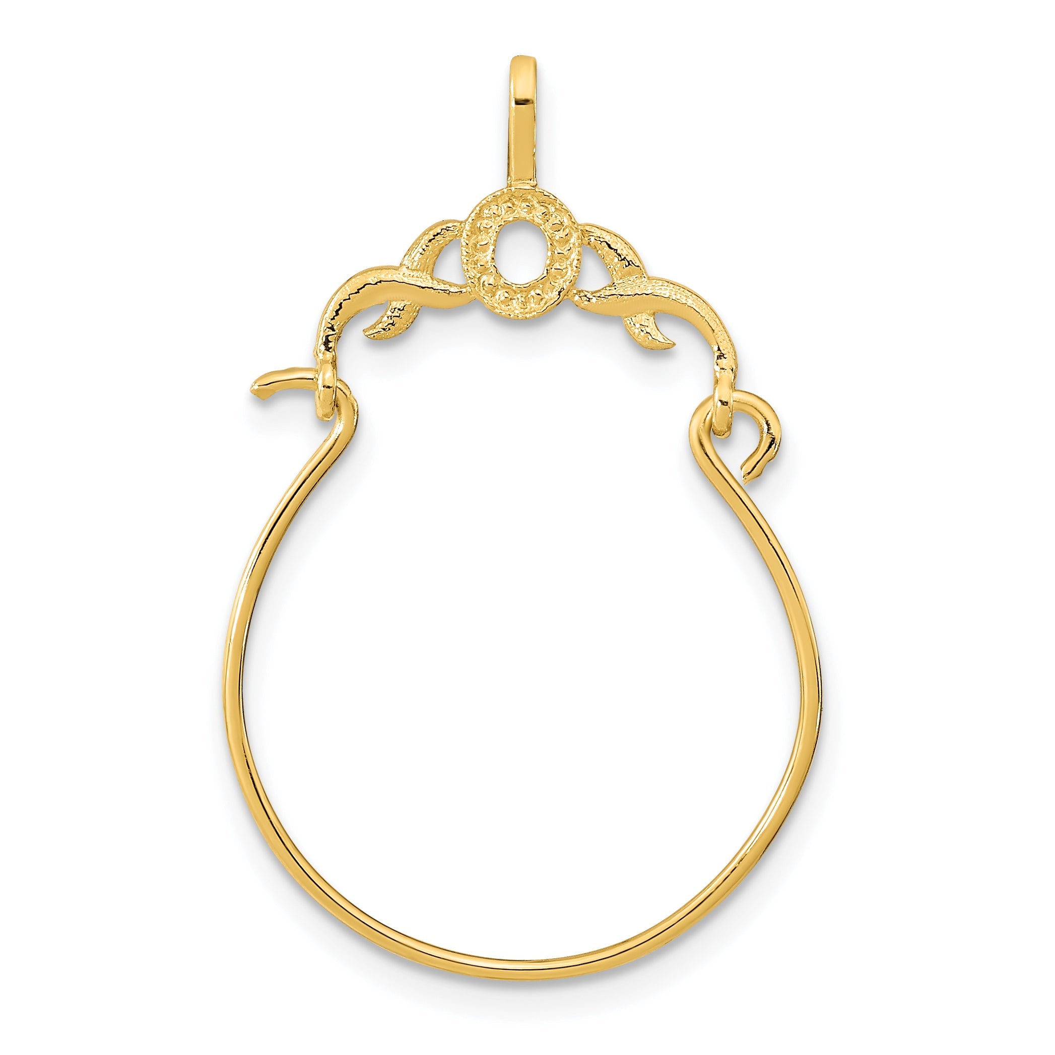 14K Yellow Gold Charm Holder