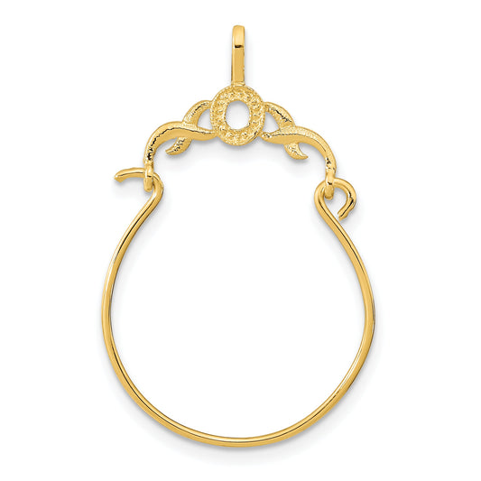 14K Yellow Gold Charm Holder