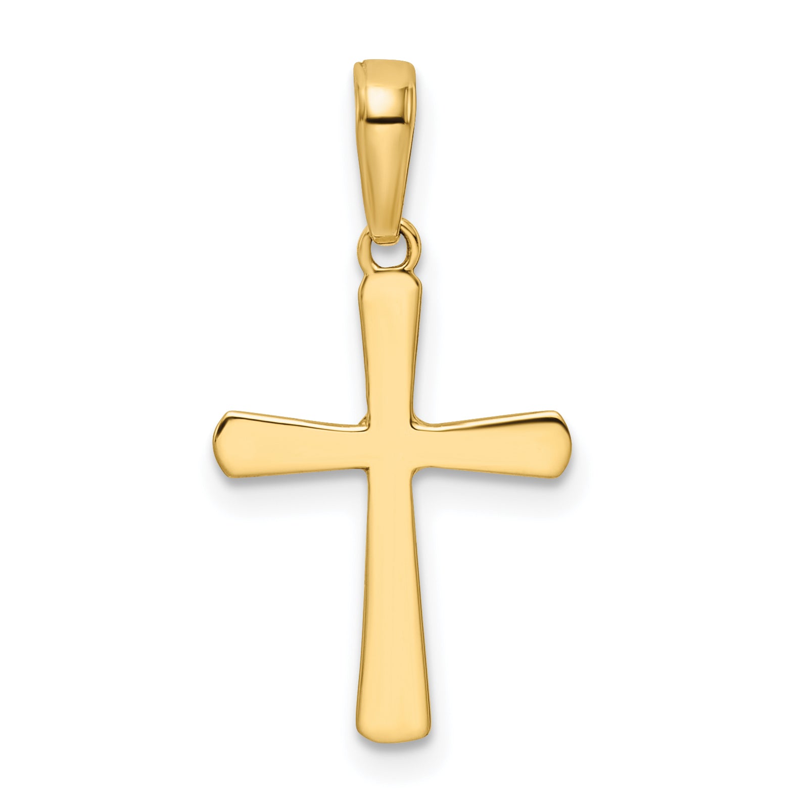 14K Yellow & Rhodium W/Rhodium D/C Cross Pendant