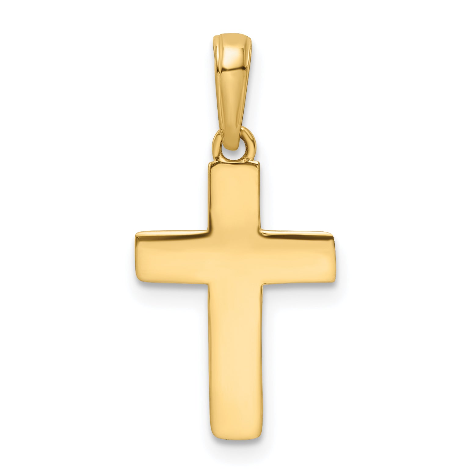 14K Yellow & Rhodium W/Rhodium D/C Cross Pendant