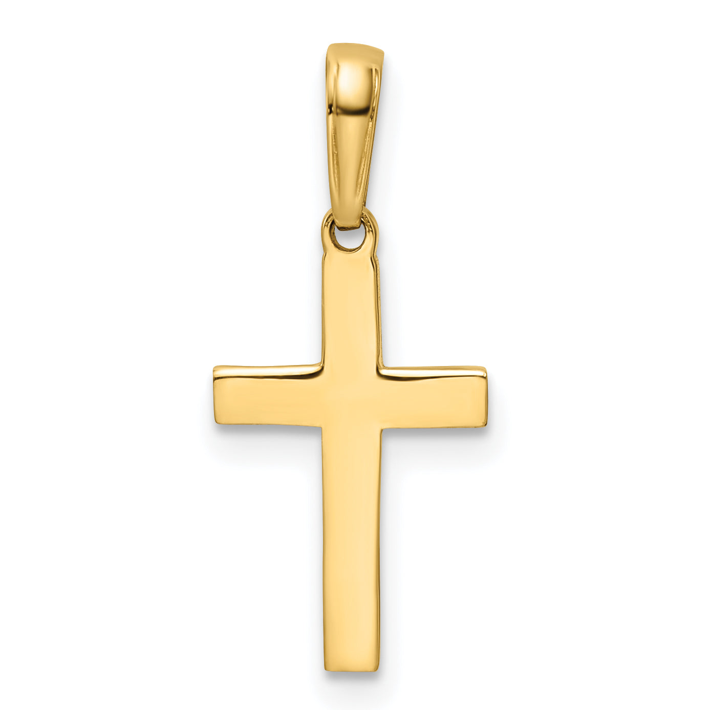 14K Yellow & Rhodium W/Rhodium D/C Cross Pendant