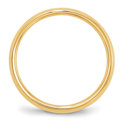 18k Yellow Gold 6mm Knife Edge Comfort Fit Wedding Band Ring