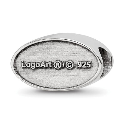 Sterling Silver Logoart Kappa Kappa Gamma Oval Greek Letters Bead