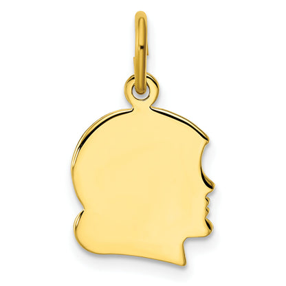 Fashion Kelly Waters Gold Plated Small Engraveable Girl Head Charm