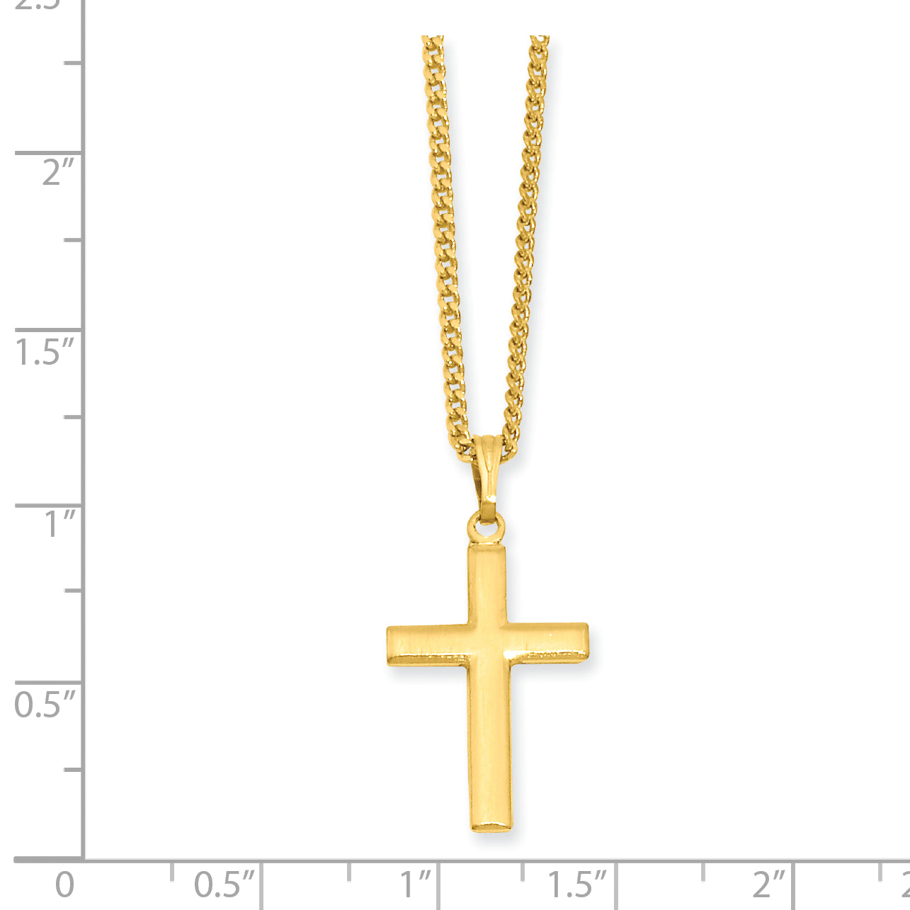Fashion Kelly Waters Gold Plated Medium Polished Cross 18 Inch Necklace