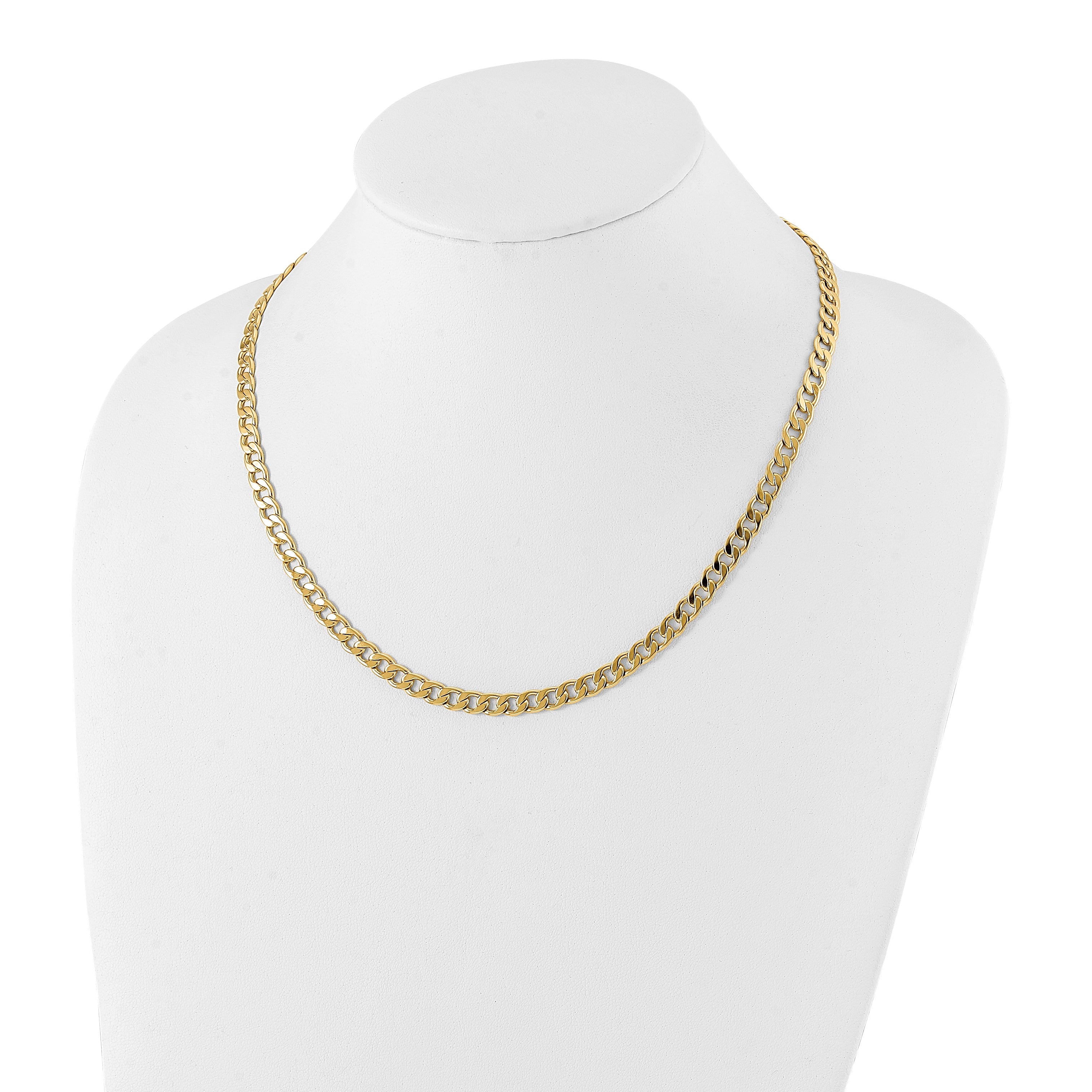 Fashion Kelly Waters Gold Plated 5.5mm Curb 20 Inch Chain Necklace