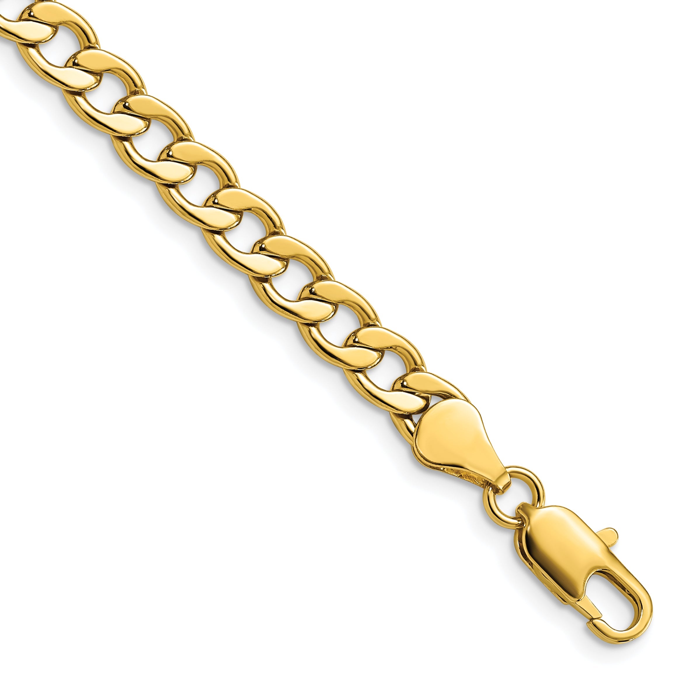 Fashion Kelly Waters Gold Plated 5.5mm Curb 18 Inch Chain Necklace