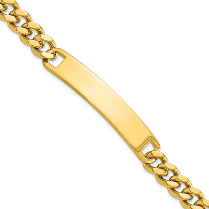 Stainless Steel Kelly Waters Yellow Pvd Plated 8.25 Inch Engravable Id Bracelet