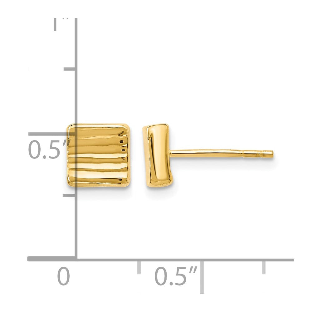 14K Yellow Gold Post Earrings