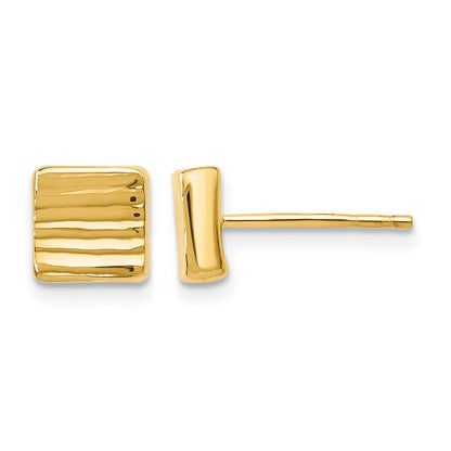 14K Yellow Gold Post Earrings